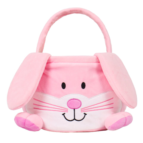 [US Copyright Protected] Pink Bunny Basket Wepop Bunny Baskets, Cute Eggs Hunting Bags Buckets Gifts for Kids Girls Boys