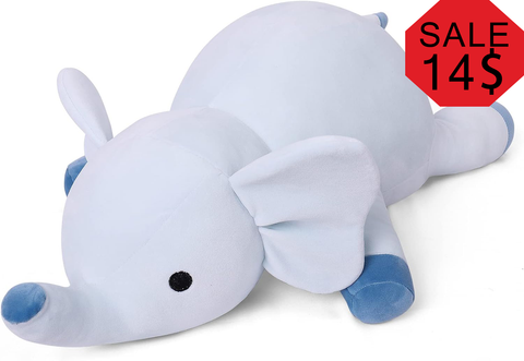 24" 4.2lbs Elephant Weighted Stuffed Animals
