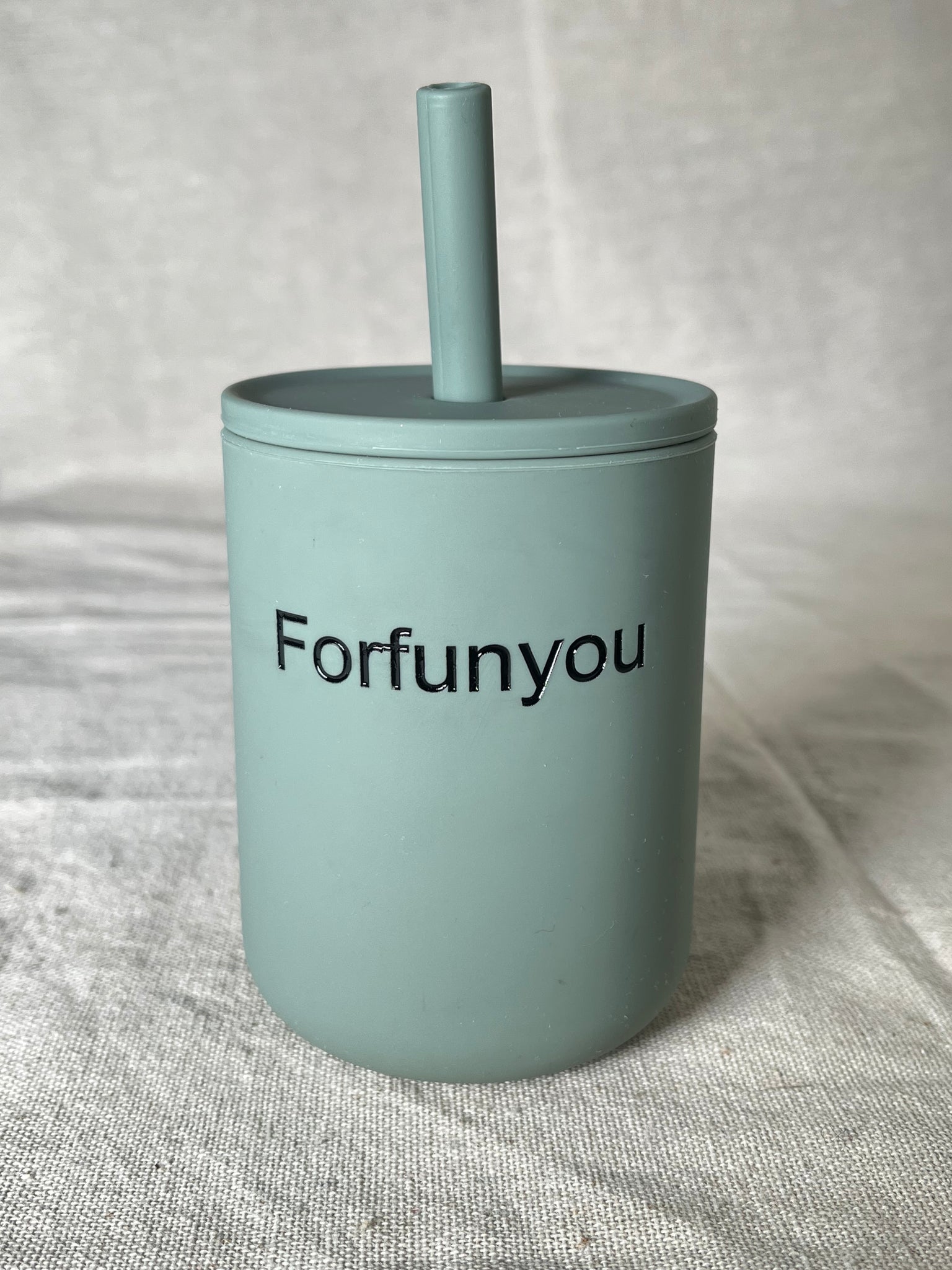 Forfunyou Silicone Training Cup with Straw Lid