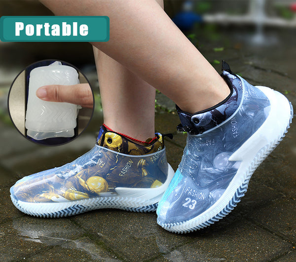 Binggle® Silicone Shoe Covers, Waterproof Overshoes Reusable Slip Resistant Rain Shoe Cases for Men Women