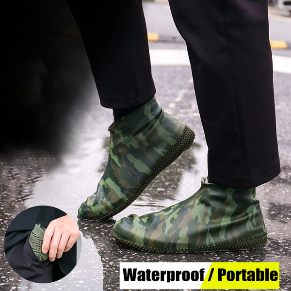 Binggle® Silicone Shoe Covers, Waterproof Overshoes Reusable Slip Resistant Rain Shoe Cases for Men Women
